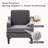 Mordern And Chic Design Chenille Upholstered Accent Side Armchair-1608268787