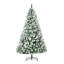 Sapin de Noël artificiel enneigé 6 pi avec des branches réalistes, 61 pommes de pin et 800 pointes