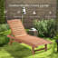 Chaise longue d'extérieur avec roulettes, chaise longue de patio moderne