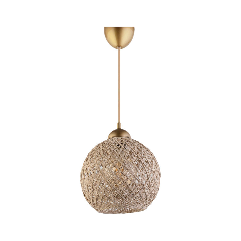 Cassandra 1 - Light Sphere Globle Pendant, Brown, Brown White