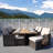 Jarhia 10 - Person Wicker Patio Dining Set with Rectangular Table , Cushions Included-72041102-71663842