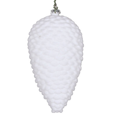 Flocked Pinecone Christmas Ornament