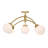 Redfield 5-Light Convertible Semi-Flush or Pendant in Brass-988638626