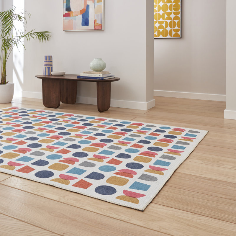 Catherine Lansfield Geometric Shapes Area Rug, Rectangle 122 x 170 cm