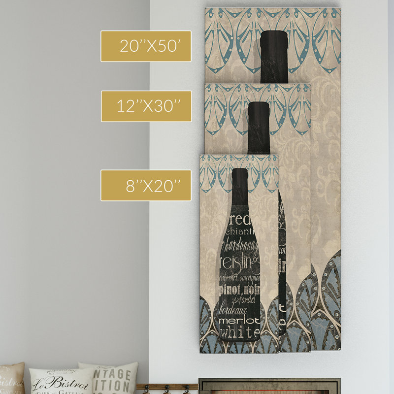Art textuel sur toile tendue, H 12 po x l 30 po x P 1,5 po
