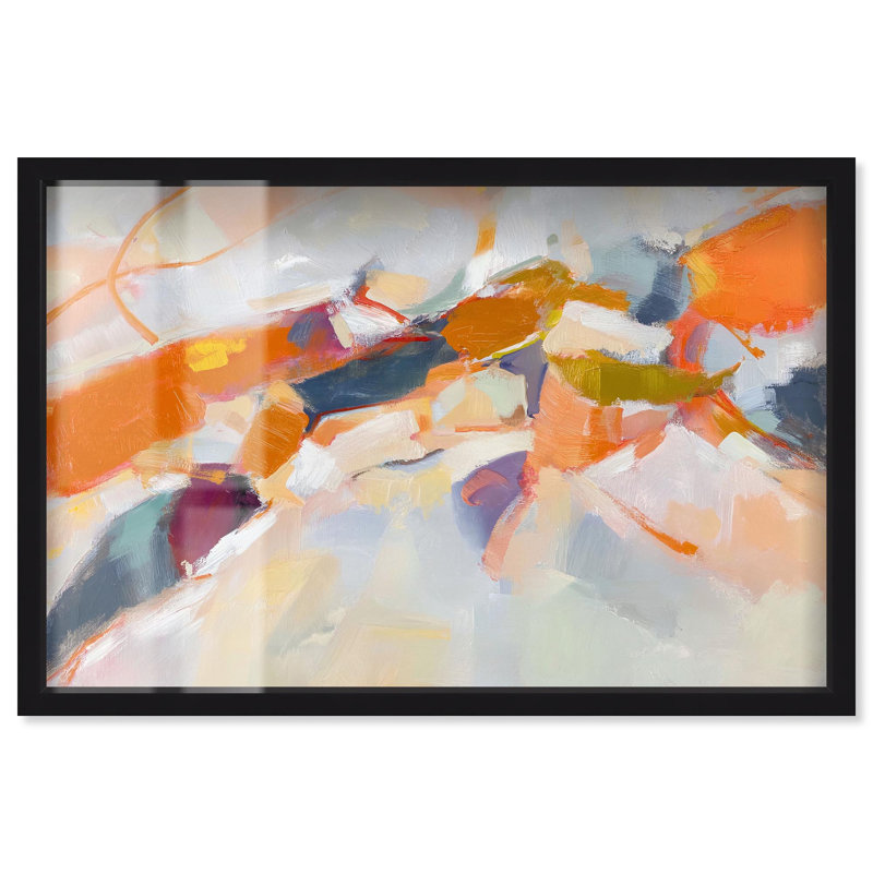 «Canyon Fire I», reproduction d'art abstrait par Art Remedy, H 11 po x l 16 po, Noir