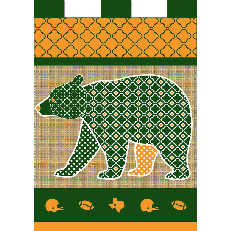 Drapeau de jardin ours en polyester 2 côtés 1 pi 5 po x 1 pi