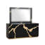 Commode contemporaine l 65,6 po, noir / or