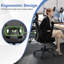 Fauteuil de bureau ergonomique en filet avec soutien lombaire et appui-tête rabattable avec accoudoirs rabattables