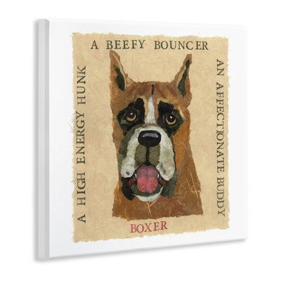 Fun Boxer Pet Phrases Wall Plaque Art by Nancy Overton