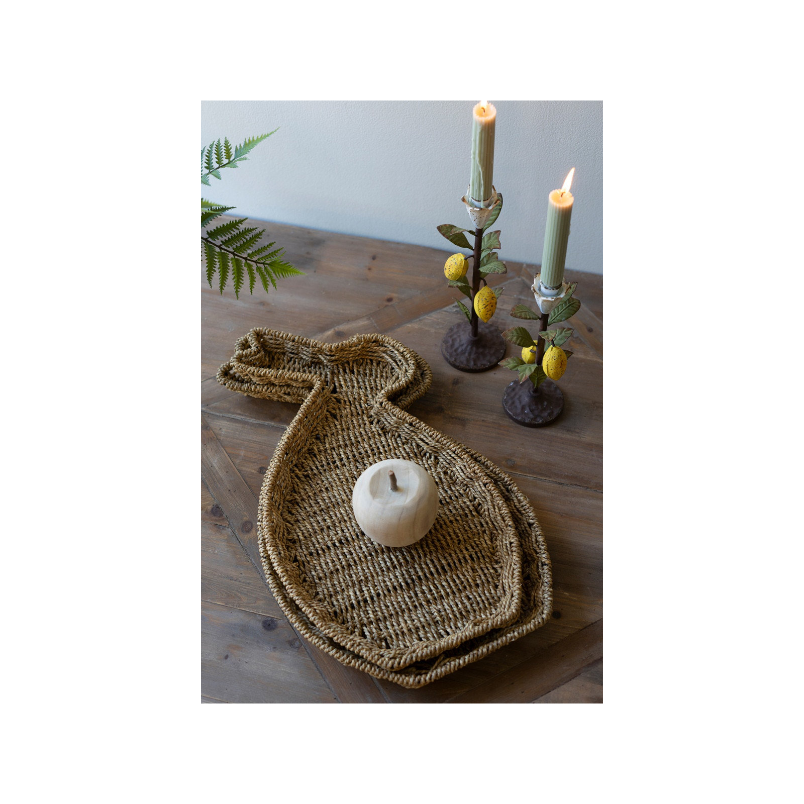 SET OF TWO SEAGRASS EASTER RABBIT BASKETS