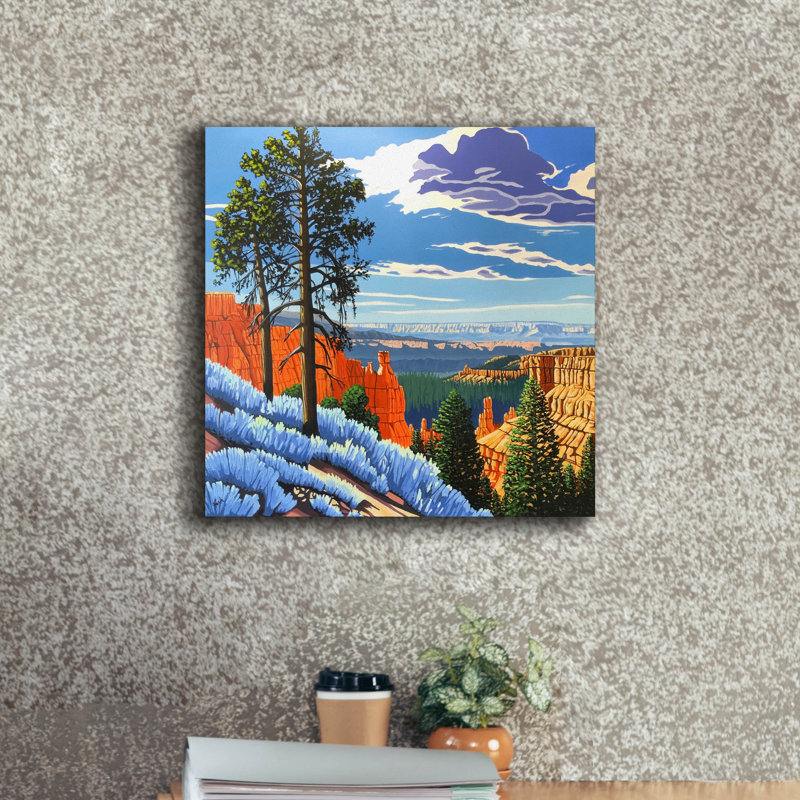  «Take The Long View» par John Jaster, art mural sur toile, 18 po x 18 po, H 18 po x l 18 po