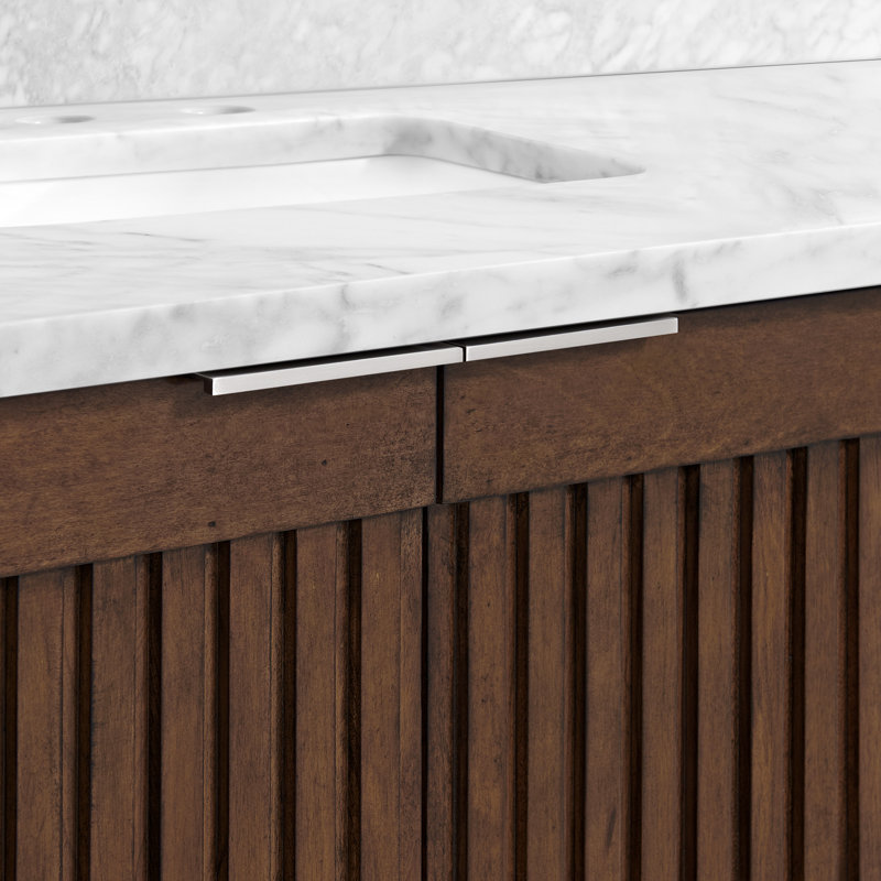 Through Lines 48" Single Bathroom Vanity, 8" Widespread, Brown