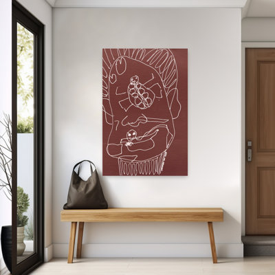 Joyeux monde intérieur abstrait, minimaliste, fantaisiste, coccinelle, impression murale