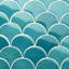 Highwater 5" Fish Scale Polished Ceramic Tile-813553265