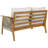 73'' Wide L-Shaped Acacia Patio Sectional with Cushions