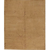 Wool Geometric Area Rug in Gold