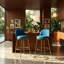 Ensemble de 2 tabourets de bar plaqués or l 20,25 po x P 18,75 po x H 37,75 po Rio Claro