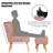 Abarca Velvet Slipper Chair with Ottoman-1118996312