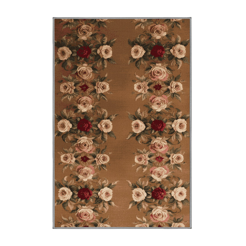 Tapis brun français lavable à la machine, Tapis de couloir 2 pi x 4 pi