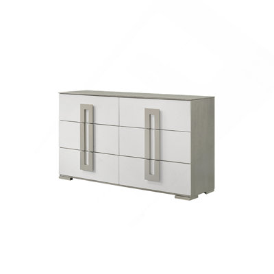 Commode sophistiquée à 6 tiroirs en bois pour un rangement et une organisation élégants