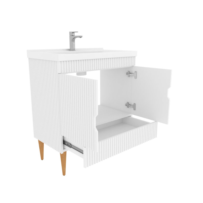Sahra Bathroom Vanity, White, 80cm