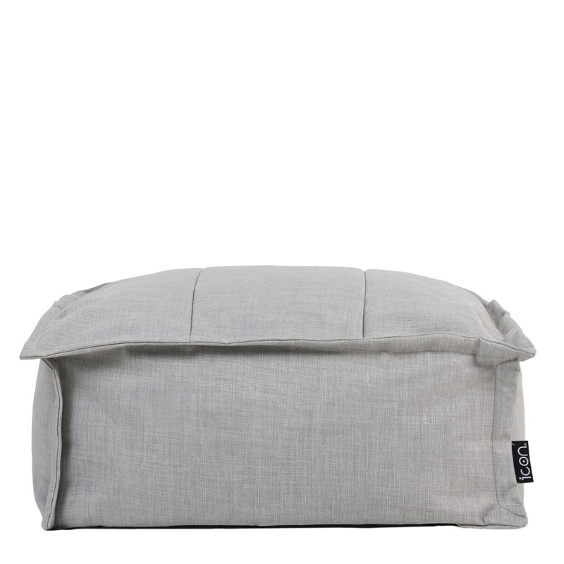 Bean Bag Bazaar Vita Ourdoor Footstool, Grey