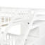 White Twin Over Full Loft Bed - Extra Storage For A Bedroom Staircase, White, Profitable-2063973971