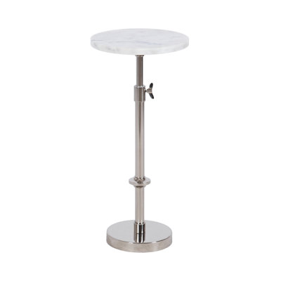 Traditional Adjustable-Height Metal Pedestal Table