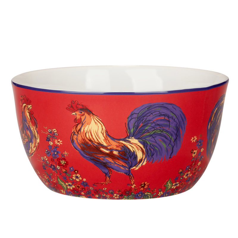 Morning Rooster Deep Bowl 11in Diam x 5.5in 198oz