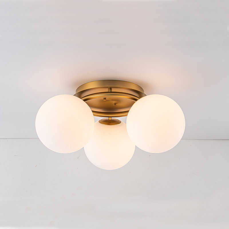 Glass Semi Flush Mount