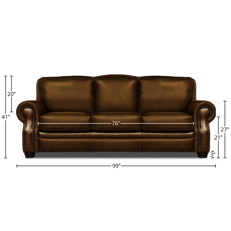 Bethesda Leather Sofa, Saddle (Maestro Artisano), Yes, Espresso