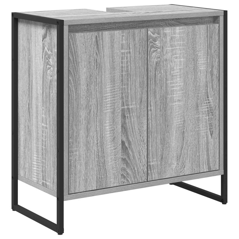 Freestanding Under Sink Cabinet, Grey Sonoma