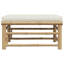 Repose-pieds d'extérieur en bambou blanc avec coussin en polyester