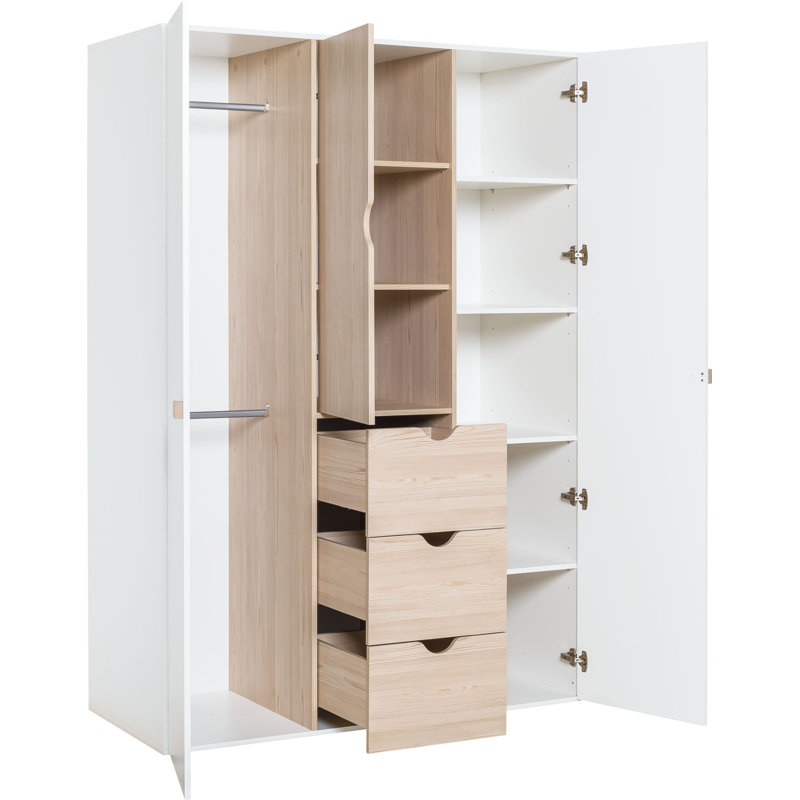 Dristan 3 Door Manufactured Wood Wardrobe