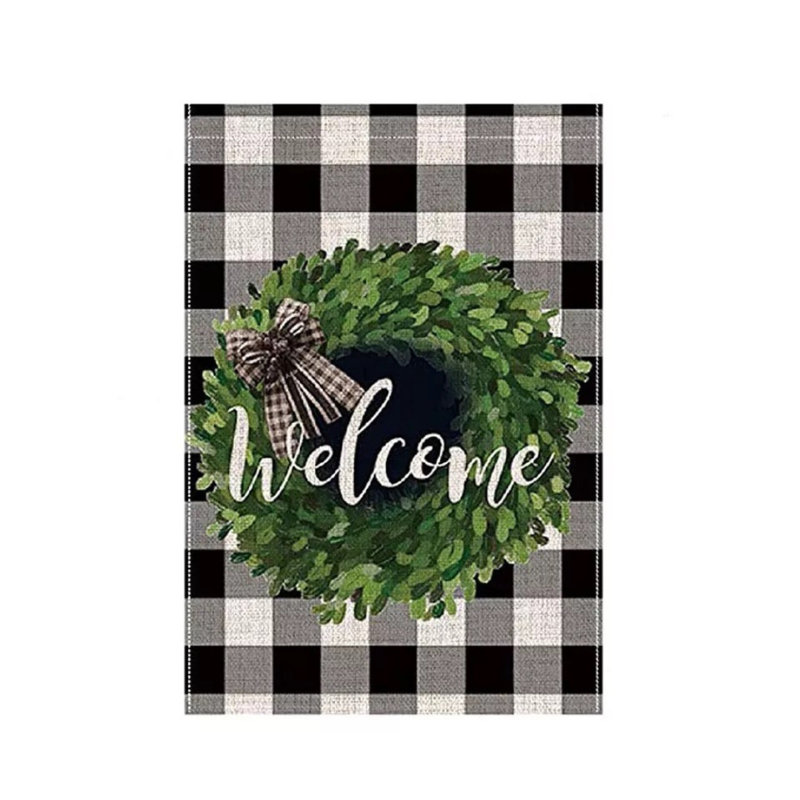 Drapeau de jardin en polyester 18 x 12 po Alyda Welcome