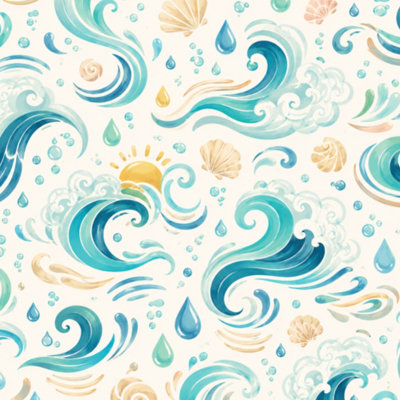 Papier peint amovible à peler et coller Roll Beach Sunset Nature Ocean Waves Foamy Shoreline Sandy Beach 17,7 po x H 118 po