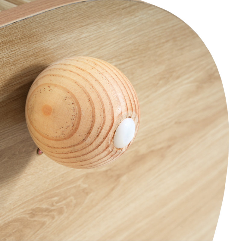Table d'appoint longue ovale au charme rétro, matériau haute densité, plateau ouvert spacieux et compartiment dissimulé, capacité de charge de 55 lb, table de style rétro facile à nettoyer, surface à gratter, porte d'accès,