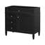 Base de meuble-lavabo noir 36 po seulement, meuble de rangement moderne en bois massif et panneau de fibres à densité moyenne, lavabo non inclus