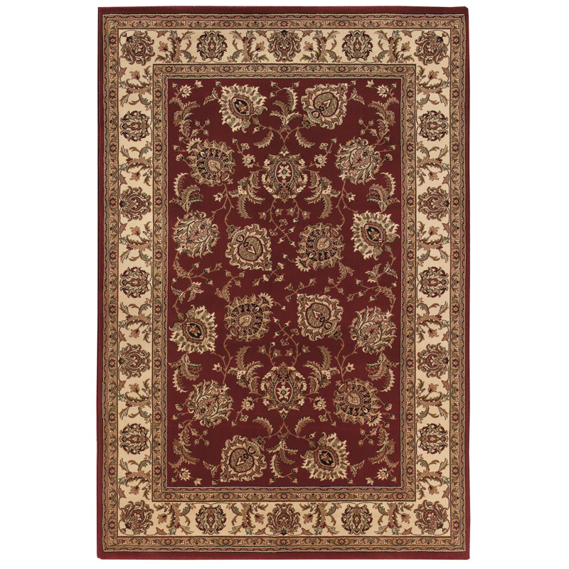 Tapis oriental rouge / ivoire Shelburne, Rectangle 12 pi x 15 pi