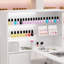 120cm White Manicure Table with Built-In Dust Extractor, LED Display Shelf & Gold Trim