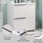 Meuble-lavabo avec lavabo en céramique, 2 tiroirs et poignées en métal-843347631