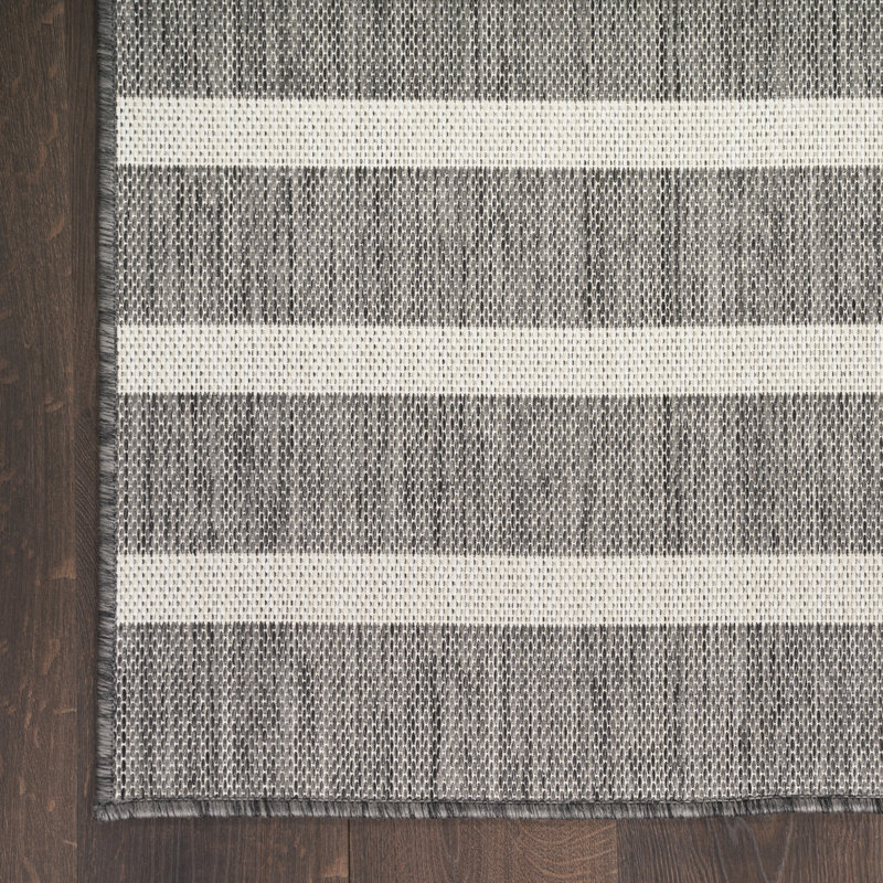  Positano 2'2" x 10' Charcoal Ivory Modern Rug, Runner 2'2" x 10', Charcoal Ivory
