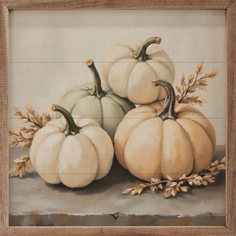 White Pumpkins Square, 4" H x 4" W
