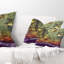 Coussin lombaire à imprimé abstrait paysage d'automne