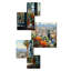 Los Angeles Window View 5 - ensemble d'art mural carré de Los Angeles, ensemble de 5