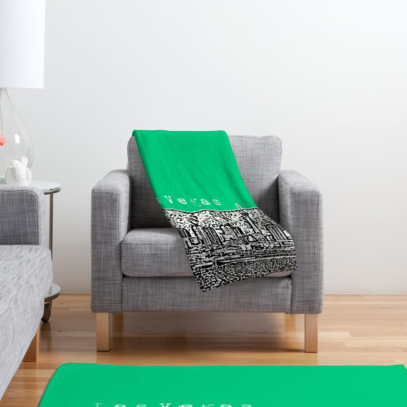 Bird Ave Throw Blanket, Green, Small