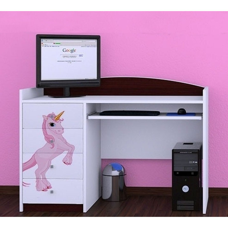 Buch 125cm Computer Desk, Dark Brown
