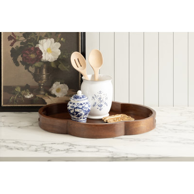 Winstead Scalloped Mango Wood Serving Tray