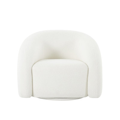 Upholstered Swivel Barrel Chair